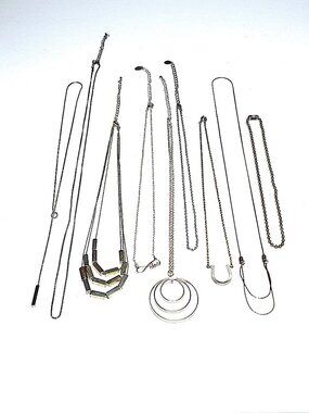 Silver-tone necklace bundle